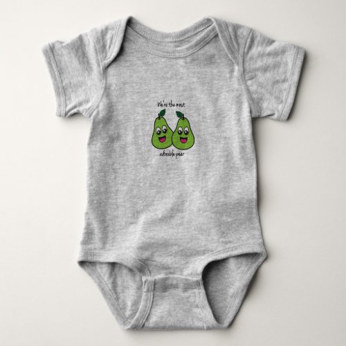 Were the Most Adorable Pear Twin Baby Bodysuit