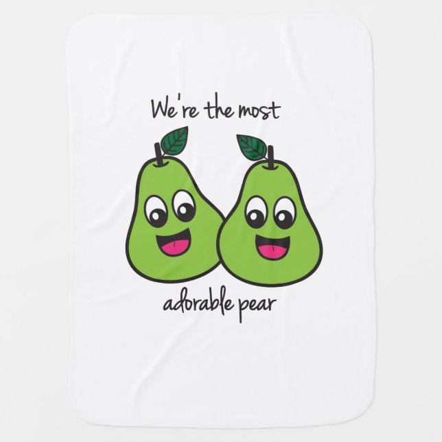 We're The Most Adorable Pear Twin Blanket (Front)