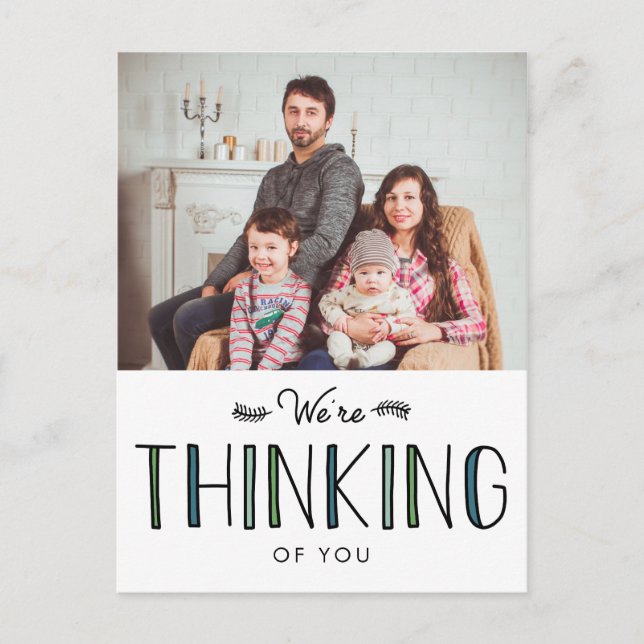 We're Thinking Of You Announcement Postcard (Front)