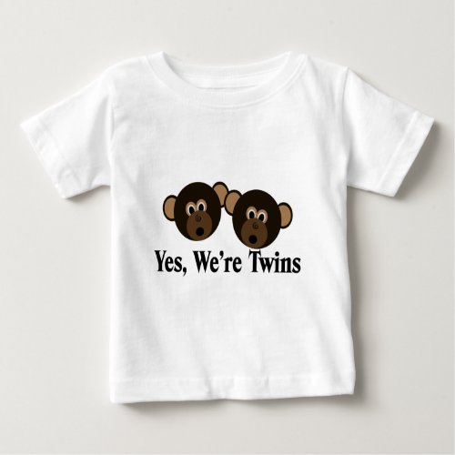 Were Twins 2 Boys Monkeys Baby T_Shirt