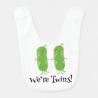 We're Twins Pea Pods Matching Babies Bib