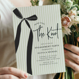 We're Tying the Knot Engagement Invitation