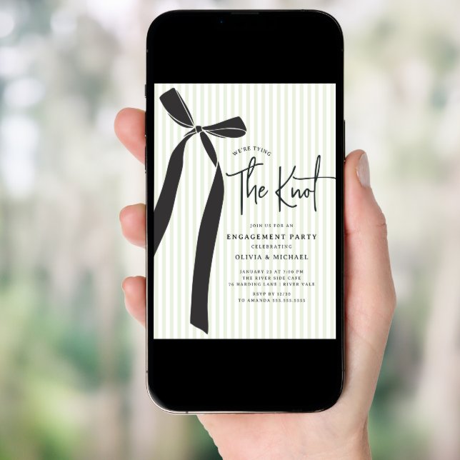 We're Tying the Knot Engagement Invitation (Front Digital)