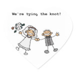 We're Tying the Knot Heart Sticker
