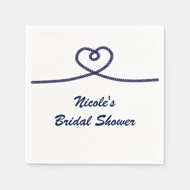 We're tying the knot nautical beach Wedding Napkins (Front)