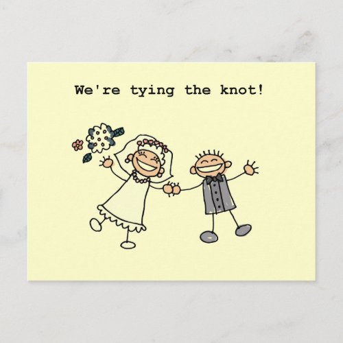 Were Tying the Knot Postcard