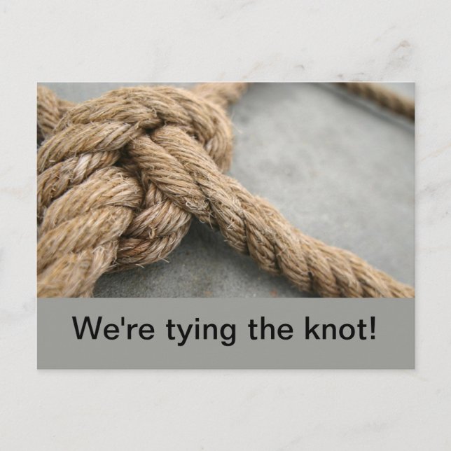 we're tying the knot postcards (Front)
