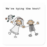 We're Tying the Knot Square Sticker