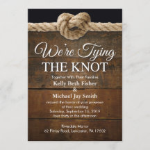 We're Tying The Knot Wedding Invitation