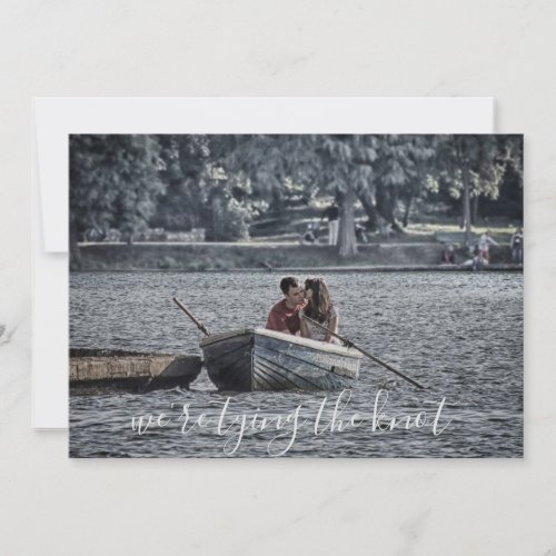 Were Tying the Knot Wedding Invitation Card