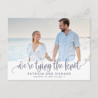 We're Tying The Knot Wedding Save The  Date Photo