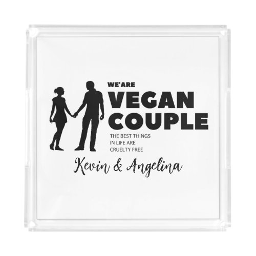 Were Vegan Couple Vegan Statement Serving Trays