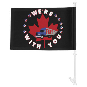 WE'RE WITH YOU CAR FLAG