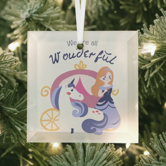 #We'reAllWonderfulOrnament Glass Ornament (Insitu)