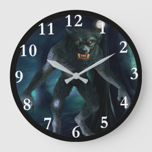 Werewolf Art Round Wall Clock