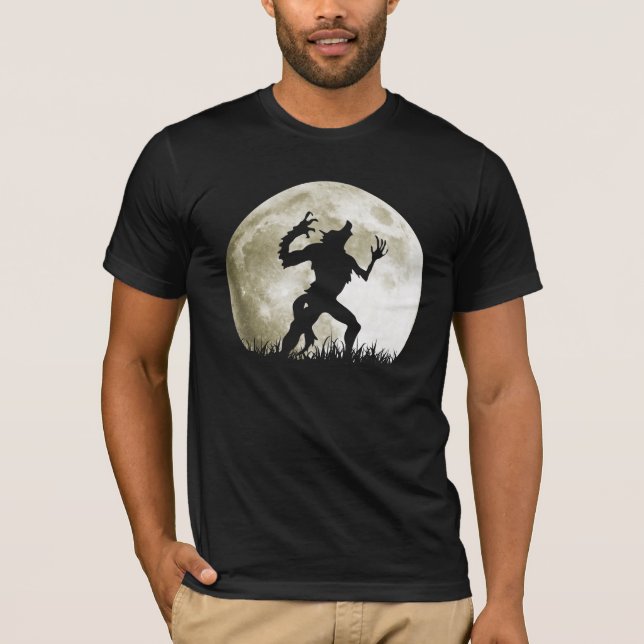 Werewolf at the Full Moon - Cool Halloween T-Shirt (Front)