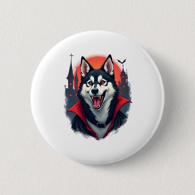 Werewolf Beagle Howl Button (Front)