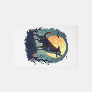 Werewolf Beagle Howl Rug