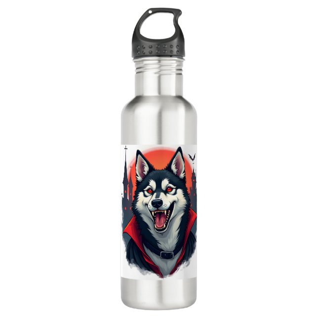 Werewolf Beagle Howl Stainless Steel Water Bottle (Front)