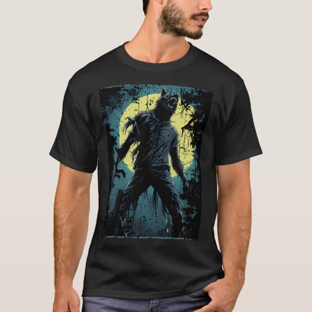 werewolf by night  wolf ripping T-Shirt (Front)