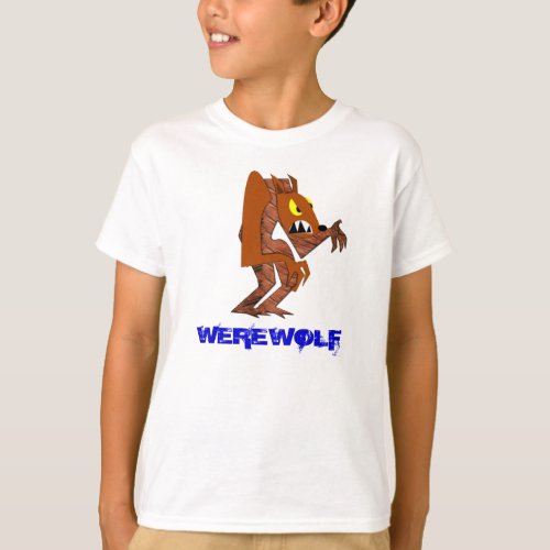 Werewolf Cartoon Design T Shirt