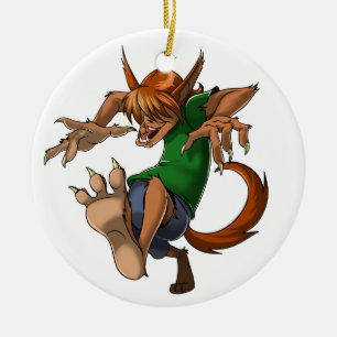 Werewolf Ceramic Ornament
