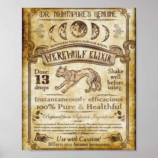 Werewolf Elixir Poster (Front)