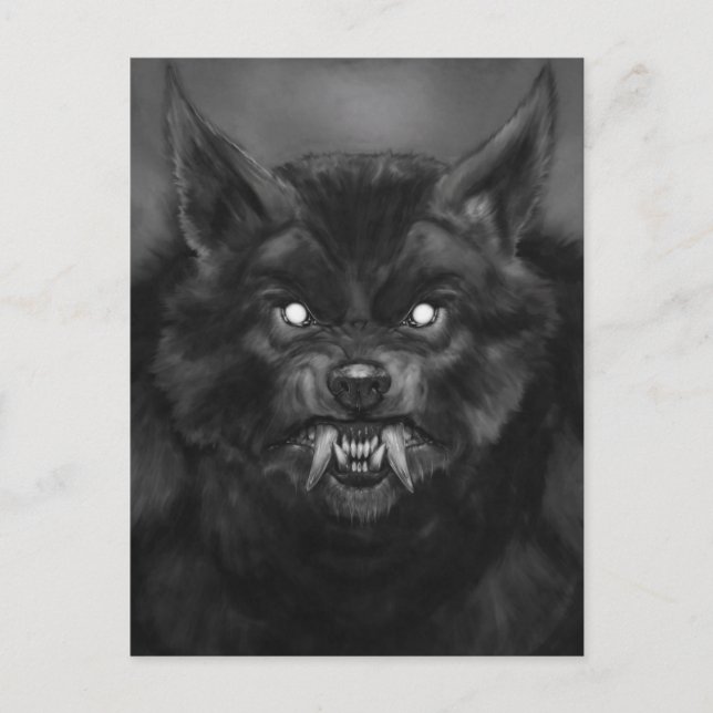 Werewolf face Postcards (Front)