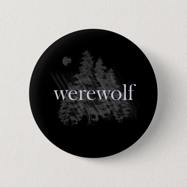 Werewolf Forest Pinback Button (Front)