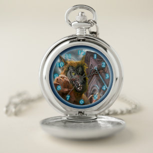 Werewolf Full Moon Pocket Watch