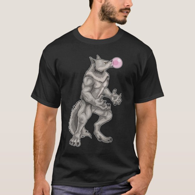 Werewolf Halloween Chewing gum T-Shirt (Front)