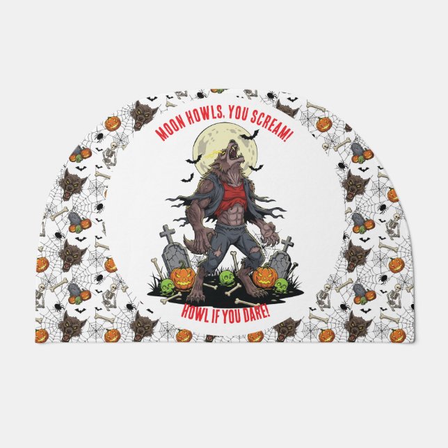 🐺 Werewolf Halloween Doormat 🎃💀 (Front)