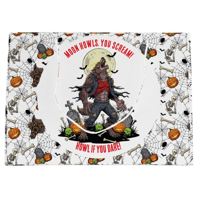 🐺 Werewolf Halloween Gift Bag 🎃💀 (Front)