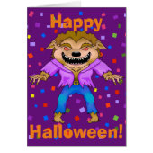 Werewolf Halloween Greeting Card (Front)