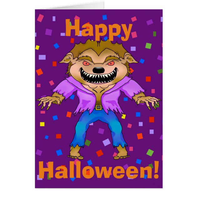 Werewolf Halloween Greeting Card
