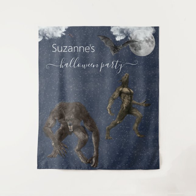 Werewolf Halloween Party backdrop (Front)