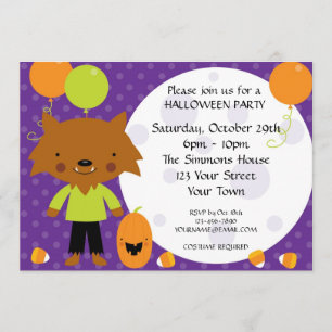 Werewolf Halloween Party Invitation
