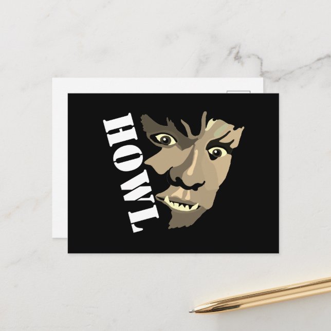 Werewolf, Howl Postcard (Front/Back In Situ)