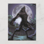 Werewolf Howling At The Moon Postcard at Zazzle