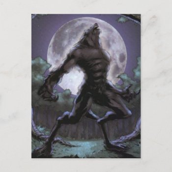 Werewolf Howling At The Moon Postcard by DevilsGateway at Zazzle