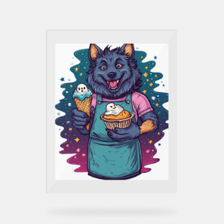 Werewolf Ice Cream Stand Acrylic Sign