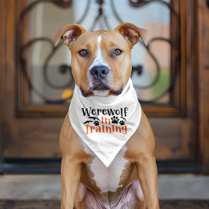 Werewolf in Training Halloween Gift Pet Bandana Collar