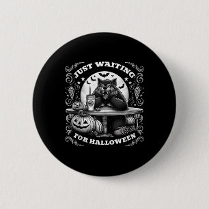 Werewolf Just Waiting For Halloween Spooky Scary N Button