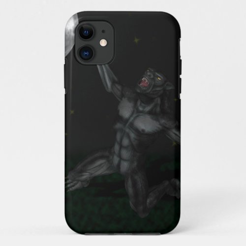 Werewolf Lycan Howling and Baying At The Moon iPhone 11 Case