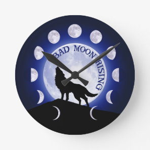 Werewolf Moon Phase Bad Moon Clock
