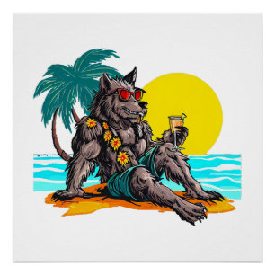 werewolf on vacation poster