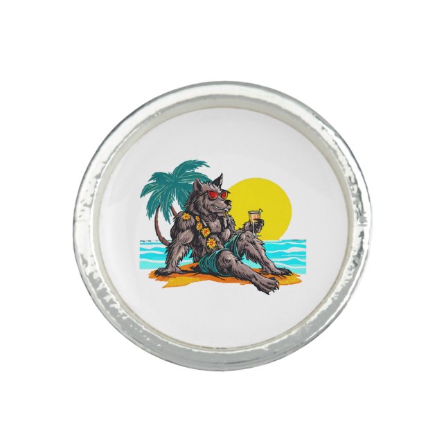 werewolf on vacation ring (Front)