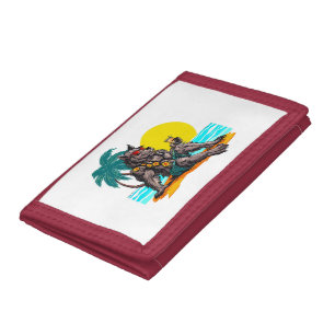 werewolf on vacation tri-fold wallet