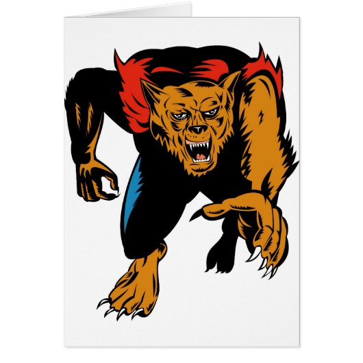 werewolf or wolfman attacking front cards (Front)