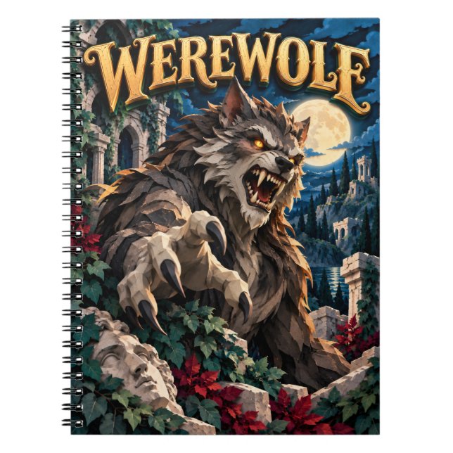Werewolf, Paper Cut Monster Notebook (Front)